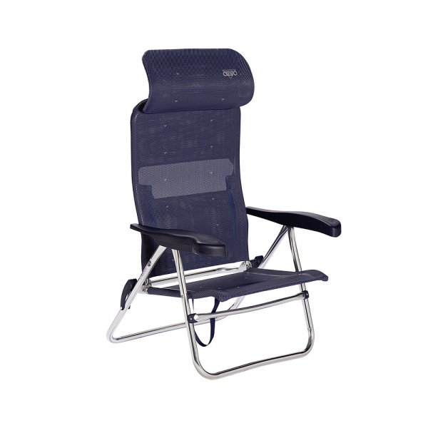 CRESPO Strandstuhl CRESPO Beach Chair Alu Farbe blau